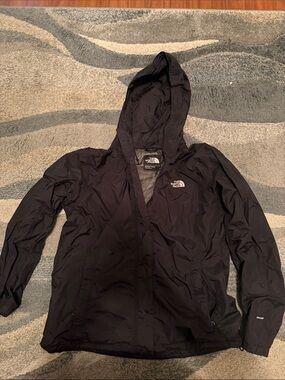 The North Face Black Hooded Windbreaker Jacket